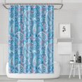 thumbnail image 1 of Boho Floral Shower Curtain 72x72 Inches - Tropical Leaves, Vintage Botanical Print, Waterproof Fabric for Chic Bathroom Decor, Modern Farmhouse & Bohemian Style, 1 of 5