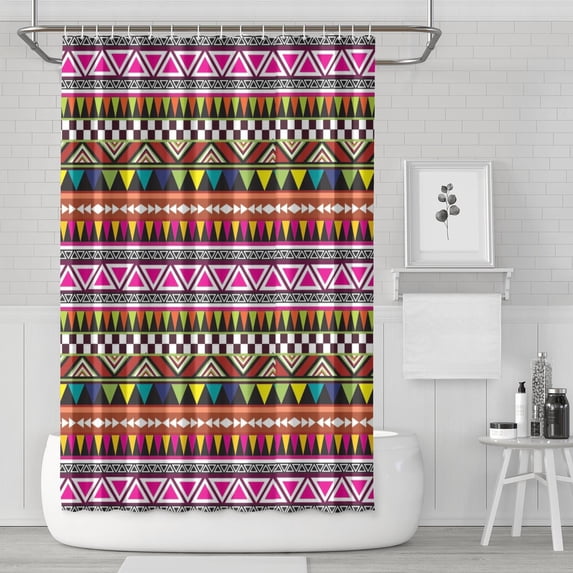 Boho Floral Shower Curtain 72x72 Inches - Tropical Leaves, Vintage Botanical Print, Waterproof Fabric for Chic Bathroom Decor, Modern Farmhouse & Bohemian Style