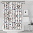 thumbnail image 1 of Boho Floral Shower Curtain 72x72 Inches - Tropical Leaves, Vintage Botanical Print, Waterproof Fabric for Chic Bathroom Decor, Modern Farmhouse & Bohemian Style, 1 of 5