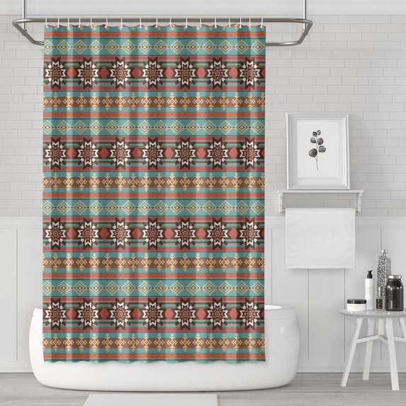 Boho Floral Shower Curtain 72x72 Inches - Tropical Leaves, Vintage Botanical Print, Waterproof Fabric for Chic Bathroom Decor, Modern Farmhouse & Bohemian Style