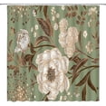 thumbnail image 1 of Boho Floral Shower Curtain Sage Green Blush Flower Leaves Botanical Plant Nature Blossom Modern Bohemia Extra Long Bathroom Home Curtain with Hooks,70" Wx84 H, 1 of 6