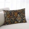 thumbnail image 1 of Boho Floral Standard Size Pillow Cover, Pillowcase Protectors with Zipper, Breathable Decorative Throw Pillow Case Cover, Vintage Botanical Paisley Flower Pillow Shams for Couch Sofa 20x26Inch, 1 of 8