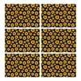 thumbnail image 1 of Boho Floral Sunflower Placemats Set of 6, Machine Washable Durable Linen Table Mats with Heat Resistant Rustic Country Style, Featuring Yellow Bloom, Bees, and Butterflies for Dining, 1 of 5