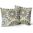 thumbnail image 1 of Boho Floral Throw Pillow Covers Set of 2 Colorful Bohemian Flower Decorative Cushions Pillowcase for Bedroom Sofa Home Decor, 16x16 Inch, Short Plush (Boho Floral 3), 1 of 6