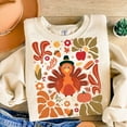 thumbnail image 1 of Boho Floral Turkey Sweater, Thanksgiving Pumpkin Fall Gobble Sweatshirt, 1 of 5