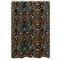 thumbnail image 1 of Boho Floral Wildflower Black and Orange Fabric Shower Curtain Girl by Sweet Jojo Designs, 1 of 6
