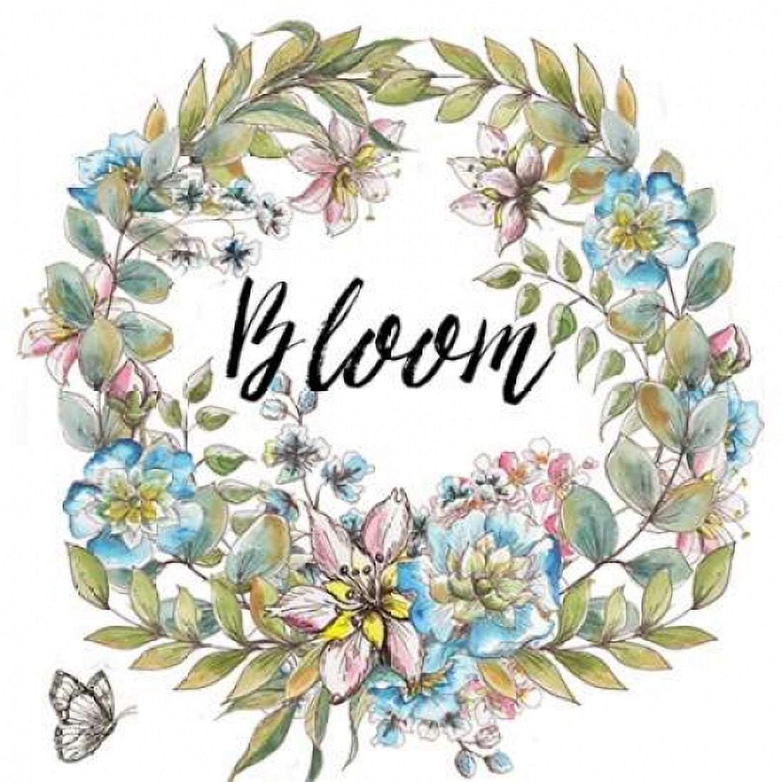 Boho Floral Wreath Bloom Canvas Art - Tre Sorelle Studios (24 x 24)