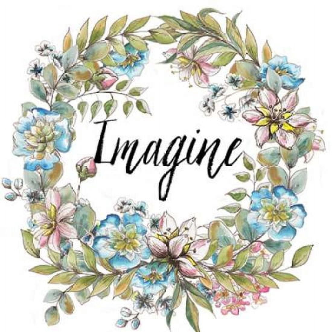 Boho Floral Wreath Imagine Canvas Art - Tre Sorelle Studios (24 x 24)