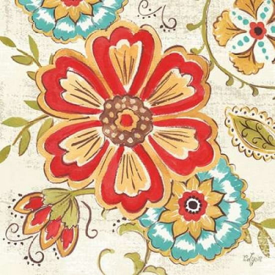 Boho Florals I Canvas Art - Rebecca Lyon (24 x 24)