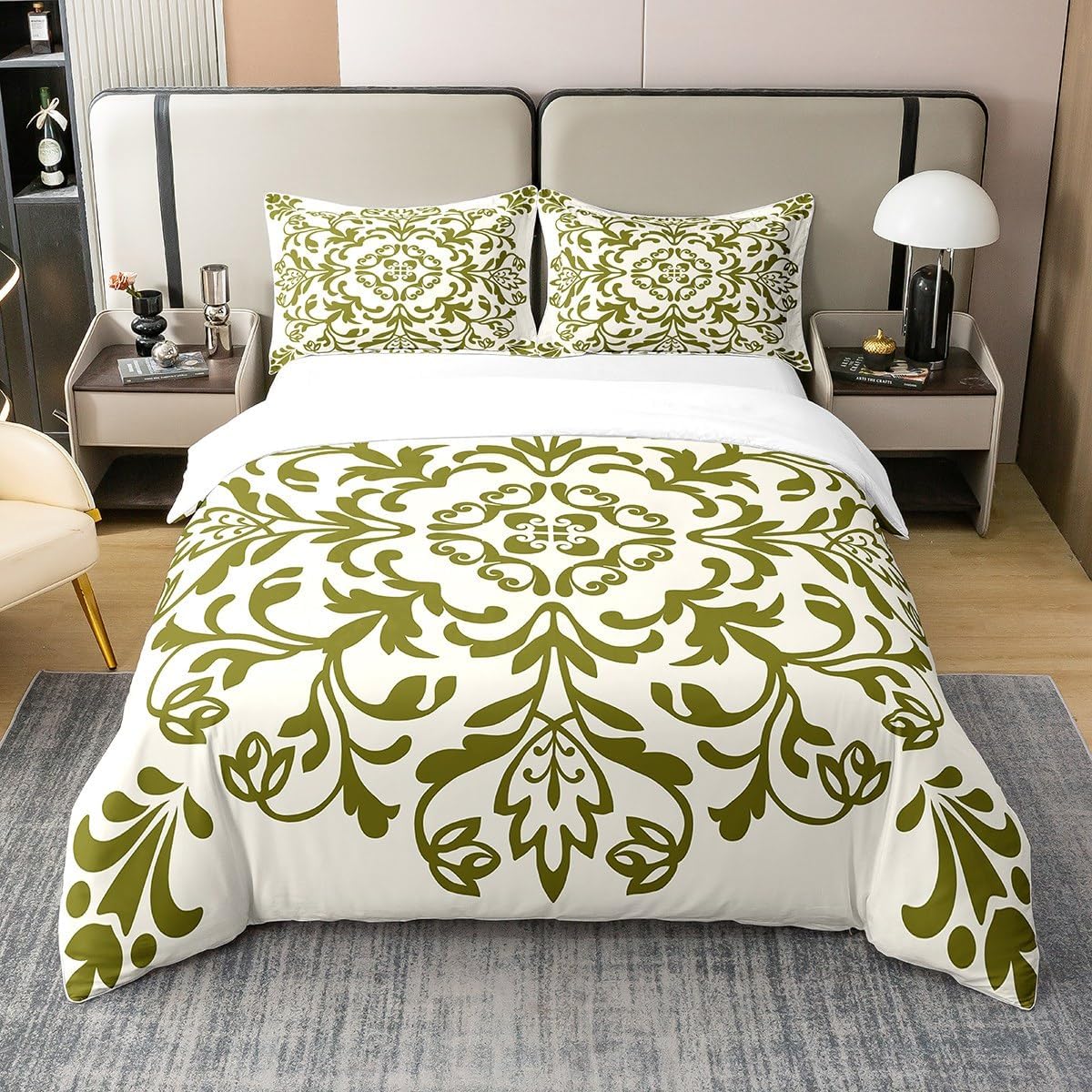 Boho Flower Duvet Cover Twin Bohemian Floral Bedding Set Vintage Chic