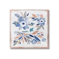 Boho Flower Leaf Arrangement Botanical & Floral Graphic Art Gallery Wrapped Canvas Print Wall Art