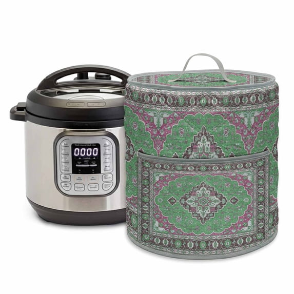 Boho Flower Rice Cooker Cover 6 Quart Pink Green Bohemia Geometric ...