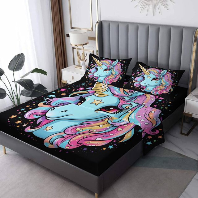 Boho Flower Sheets Twin Size, Bohemian Bed Sheet Set, Super Soft