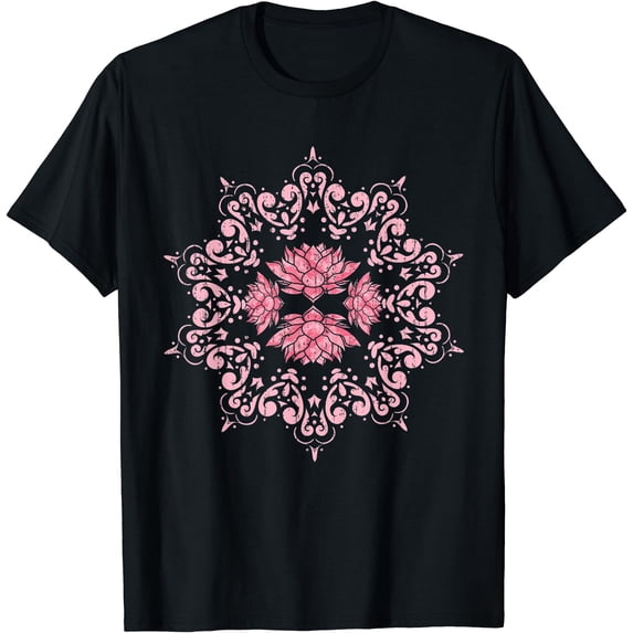 Boho Flower Spiritual Yoga Pilates Prana Art Mandala Lotus T-Shirt ...
