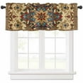 thumbnail image 1 of Boho Flower Valances for Windows Farmhouse Kitchen Curtains Valances Rod Pocket Valance Curtains for Kitchen Windows Bohemian Western Rustic Tribal Patterns Window Valances for Bathroom 54"x18", 1 of 6