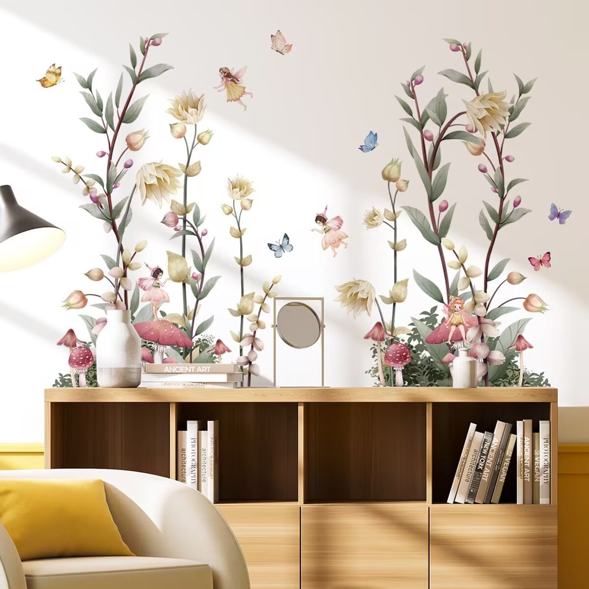 Boho Flower Wall Decals Fairy Wall Decor Wildflower Stickers with ...