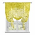 thumbnail image 1 of Boho Flowers Balloon Curtains 63 Inch Length for Living Room/Bedroom, Yellow Floral Vintage Bohemian Watercolor Rod Pocket Privacy Door Curtains Decorative Tie Up Shade for Window 52"x63", 1 of 8