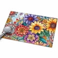 Boho Flowers Entryway Rug 2x3ft Washable Non Slip Bathroom Rug Low Pile ...
