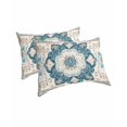 thumbnail image 1 of Boho Flowers Pillow Covers Queen Size 2 Pack, Country Neutral Chic Abstract Floral Art Soft Bed Throw Pillowcases Breathable Cooling Long Lumbar Body Pillow Sham Cover for Bed Sofa 20''x30'', 1 of 7