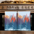 thumbnail image 1 of Boho Forest Silhouette Kitchen Towels Set of 3, Retro Abstract Forest Trees Blue Absorbent Dish Towels for Kitchen, Microfiber Hand Towel, Quick Drying Tea Towel for Cleaning Decorative Dishcloths, 1 of 7