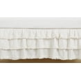 thumbnail image 1 of Boho Fringe Ivory 3-Tiered Dust Ruffle Crib Skirt by Sweet Jojo Designs, 1 of 2
