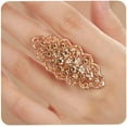 thumbnail image 1 of Boho Full Finger Crystal Ring Antique Luxurious Long  Knuckle Rings, 1 of 11