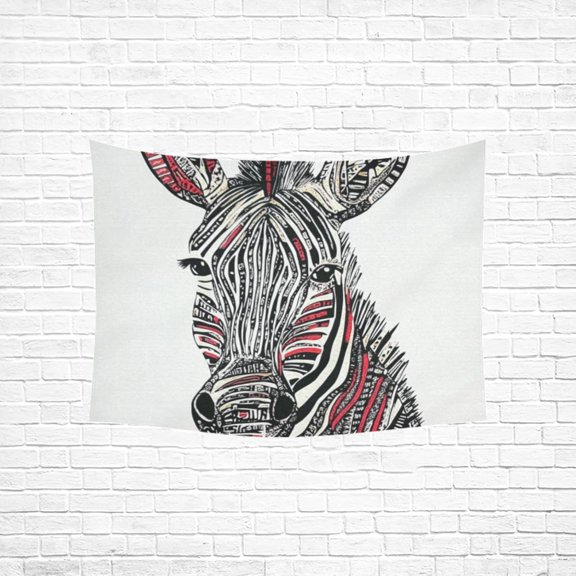 Boho Funny White Tapestry Wall Hanging for Dorm Bedroom 40x30 Inches