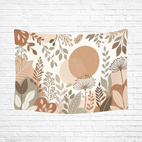Bohemian Tapestry Wall Hanging, Neutral Earth Tone Boho Sun Tapestries for Living Room Bedroom Decor,Boho Wall Art, Photography Background,80"x60"