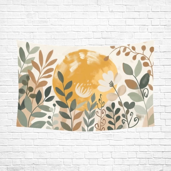 Bohemian Tapestry Wall Hanging, Neutral Earth Tone Boho Sun Tapestries for Living Room Bedroom Decor,Boho Wall Art, Photography Background,80"x60"
