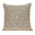 thumbnail image 1 of Boho Garland Beige and Khaki Decorative Accent Pillow, 1 of 2