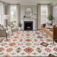 thumbnail image 1 of Boho Geometric 5'x7' Area Rug, Modern Abstract Art Ethnic Rhombus Washable Non-Slip Soft Rugs, Low-Pile Large Carpet for Living Room Bedroom Dining Room, Non-Shedding Accent Rug, 1 of 9