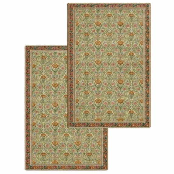 Boho Geometric Abstract Floral Kitchen Dish Towels for Drying Dishes Set of 2, Vintage Ethnic Flower Textured Waffle Weave Microfiber Hand Tea Bathroom Towels Quick Dry & Absorbent Towel 15.7x23.6