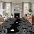 thumbnail image 1 of Boho Geometric Area Rugs 8'x10', Washable Small Throw Rugs for Living Room Patio, Modern Abstract Sun Lines Black Indoor Outdoor Rug Non-Slip Low Pile Carpet Runner Reversible Floor Mats, 1 of 8