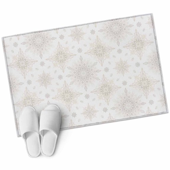 Boho Geometric Bathroom Rug Washable 2x3 Entryway Rug Non Slip Farmhouse Country Ethnic Patterned Front Door Mat Low Pile Indoor Doormat Throw Floor Carpet for Kitchen Bedroom Entrance