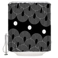 Boho Geometric Bathroom Shower Curtains with 12 Hooks Polyester ...