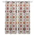 thumbnail image 1 of Boho Geometric Blackout Curtains for Bedroom, Modern Abstract Art Ethnic Rhombus Thermal Insulated Kitchen Drapes with Grommets, Light Blocking Window Treatment, 2 Panels 52" x 63", 1 of 7
