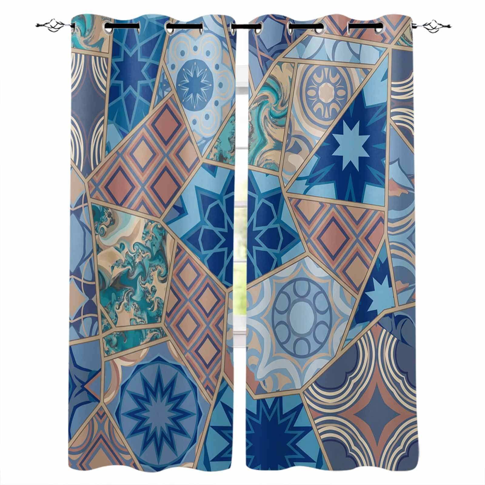 Light Blocking Window Treatments Reference: Boho Geometric Blackout Curtains For Bedroom Southwest Abstract