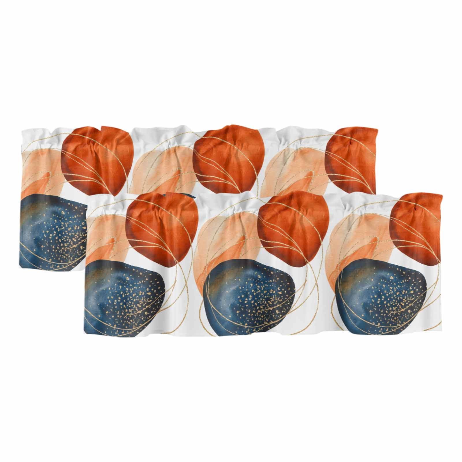 Boho Geometric Curtain Valances for Windows, Kitchen Valance Window ...