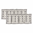 thumbnail image 1 of Boho Geometric Curtain Valances for Windows, Kitchen Valance Window Treatments Panel 2 Pack, Simple Farmhouse Nation Abstract Motifs Rod Pocket Short Curtains for Bathroom Bedroom 60 x 18 Inch, 1 of 8