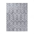 thumbnail image 1 of Boho Geometric Diamonds Plush Shag Indoor Area Rug, Cream/Grey, 4' x 6', 1 of 9