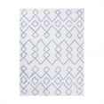 thumbnail image 1 of Boho Geometric Diamonds Plush Shag Indoor Area Rug, Grey/Cream, 4' x 6', 1 of 9