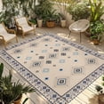 thumbnail image 1 of Boho Geometric Outdoor Rug for Patio/Deck/Porch, Non-Slip Large Area Rug 6 x 9 Ft, Retro Rustic Chic Ethnic Abstract Patterned Indoor Outdoor Rugs Washable Area Rugs, Camping Rug Carpet Runner, 1 of 8
