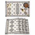 thumbnail image 1 of Boho Geometric Placemats Set of 6, Simple Farmhouse Nation Abstract Motifs Placemats for Dining Table, Place Mats for Kitchen Tabletop, Waterproof Wipeable Dining Table Mats Set, 1 of 9