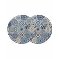 thumbnail image 1 of Boho Geometric Round 13 Inch Placemats Set of 2, Country Tribe Abstract Ethnic Aesthetic HeatResistant Non Slip Place Mats for Dining Table, Wipeable Braided Kitchen Table Mats for Housewarming, 1 of 9