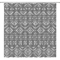 thumbnail image 1 of Boho Geometric Shower Curtain White Modern Farmhouse Tribal Retro Western Aztec Abstract Mid Century Art Fabric Bathroom Curtains Decor Set with Hook(84" Wx70 H), 1 of 1