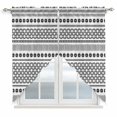 thumbnail image 1 of Boho Geometric Swag Curtains for Kitchen/Bedroom/Living Room, Modern Abstract Art Plaid Striped Scalloped Curtains 63 Inch Long, Rod Pocket Window Swag Topper Curtains Valances 2 Panels Set 36"x63", 1 of 8