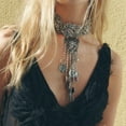 thumbnail image 1 of Boho Geometric Tassel Necklace Vintage Style Silver Tone Alloy Jewelry Accessory for Women Statement Fashion, 1 of 8