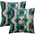 thumbnail image 1 of Boho Geometric Throw Pillow Cover - Geometry Throw Pillow Covers Set of 2 Abstract Modern Art Throw Pillow Covers 16x16 Inches for Home Couch Sofa Outdoor, 1 of 6