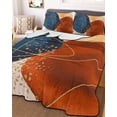 thumbnail image 1 of Boho Geometric Twin XL Size Down Alternative Comforter,Lightweight Comforter Quilt Bedding Set with Pillow Shams Farmhouse Abstract Retro Stripes Motifs All Seasons Bed Comforter Duvet Insert 68"x98", 1 of 7