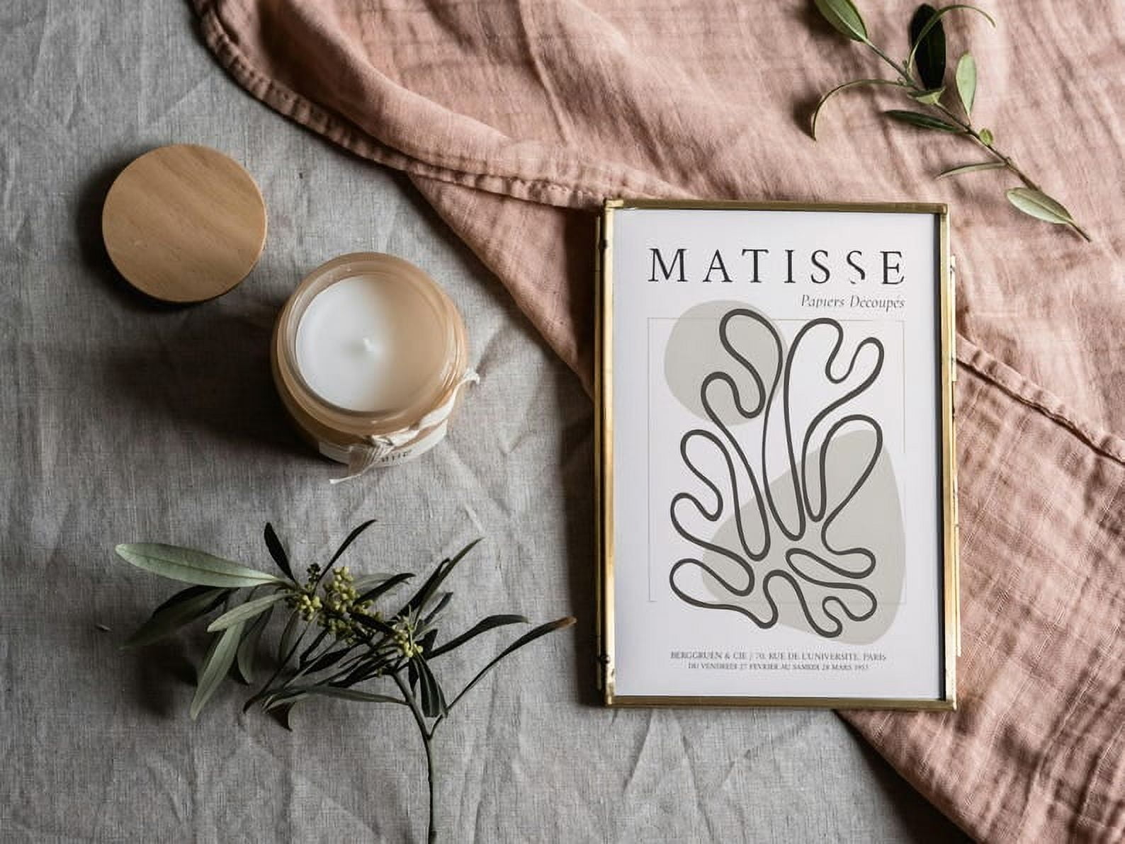 Boho Geometric Wall Art Living Room Poster Minimalist Art Neutral Decor